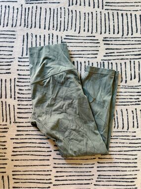 Lululemon Olive Green Patterned High-Rise Leggings